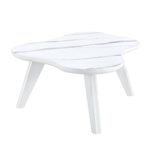 NicBex Modern 47.2" Cloud Shape Coffee Table with Wood Frame for Living Room and Bedroom - 1 of 4