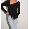 Women's Avi Ruched Rib Top - LNA - 3 of 3