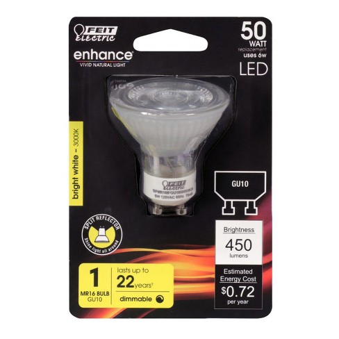 50 Watt Equivalent MR16 GU10/Bi-pin Dimmable 3000K LED Bulb