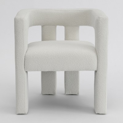 KINWELL 24" Wide Boucle Upholstered Armchair (Set of 2)
