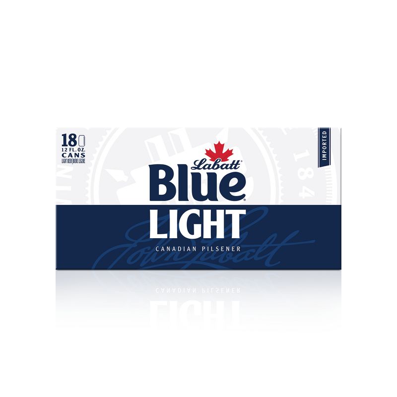 Labatt Blue Light Canadian Pilsener Beer - 18pk/12 fl oz Cans, 3 of 8