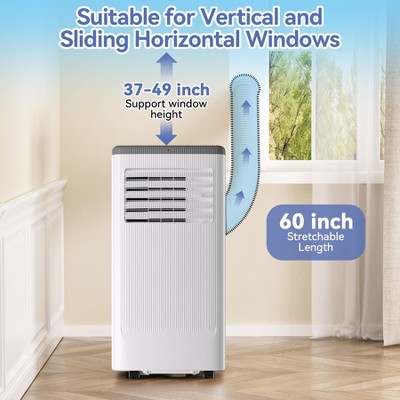 5000 BTU Portable Air Conditioner,3 in 1 AC with Cool Dry Fan Functions, Auto-Evaporative System, Exhaust Hose, Window Kit Included, Remote Control
