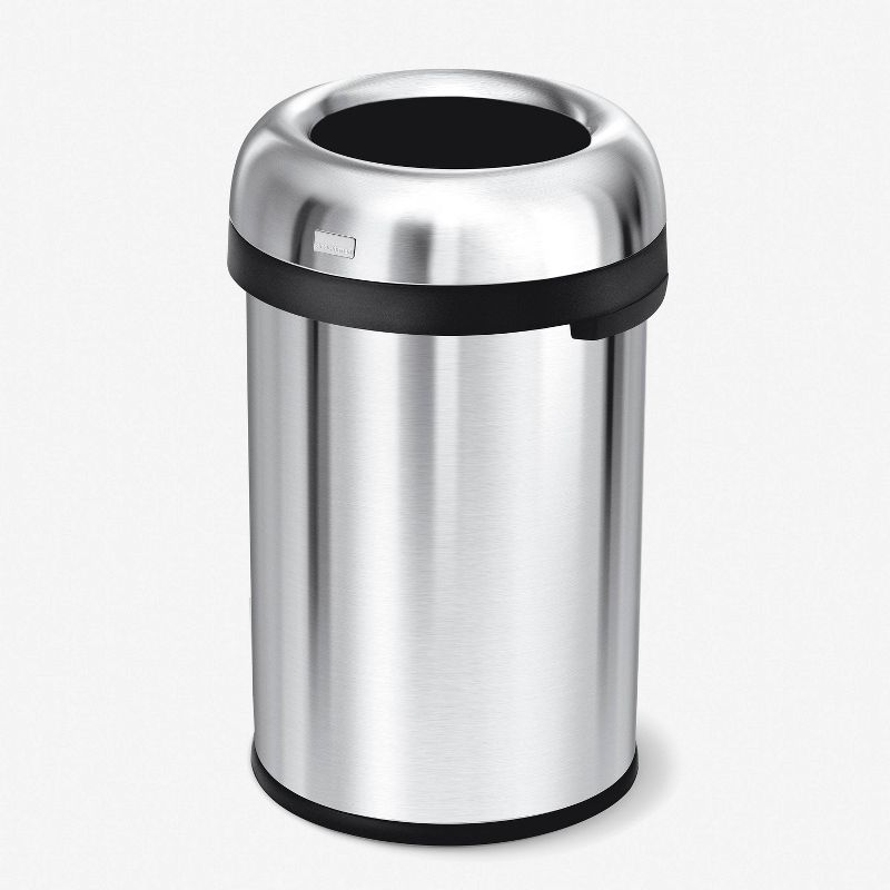 simplehuman 115L Open Top Commercial Trash Can Stainless Steel, 1 of 7