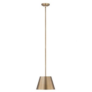 Lilly Modern Pendant Light - 12" Steel Shade, Dimmable, 1 Bulb, Chic Design for Home - 1 of 4