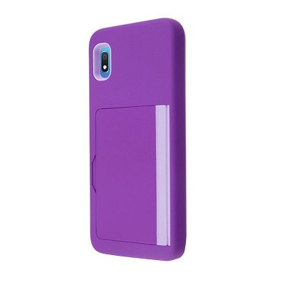 MYBAT Poket Hard Hybrid Plastic TPU Case w/card slot For Samsung Galaxy A10e - Purple