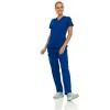 Medichic Women's Medical Scrubs Set- V-Neck with Flare Pant - 2 of 4