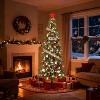Acekool Pencil Prelit Holiday Tree, Slim Green, Colorful Twinkle, Hinged Branches, Compact, Metal Stand, for Small Spaces - 2 of 4