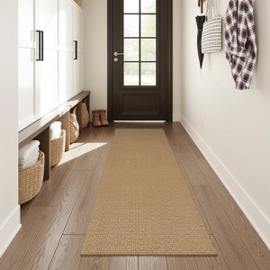 Lahome Boho Area Rug Machine Wasbable Rugs for Kitchen Non Skid Low Pile Braided Cotton Farmhouse Entryway Rugs Indoor Throw Rug Door Mats - 1 of 4