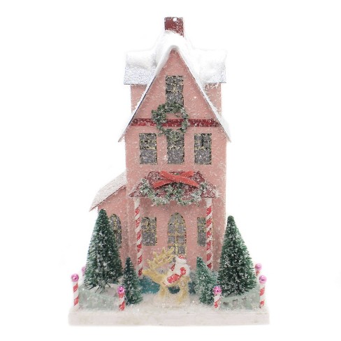 Cody Foster Christmas Light Up House, Glitter House, Winter Cottage,  #HOU-348