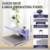 16x20 Heat Press Professional Digital Sublimation Heat Press Machine for T-Shirts, Clothes, Canvas Bags Adjustable Pressure, Even Heating Technology - 2 of 4