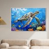 Art Remedy Turtle Swimming Colorful Coastal Wall Art Framed - 2 of 4