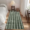 Washable Modern Plaid Rug Non Slip Rug Low Pile Soft Floor Cover Farmhouse Foldable Indoor Carpet for Living Room Bedroom - 3 of 4