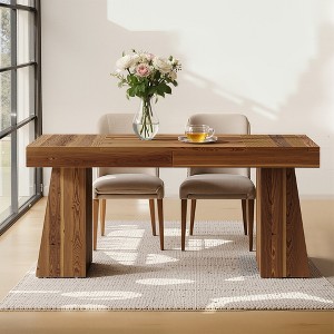 MAYEERTY 55" Executive Desk, Modern Wood Computer Desk Workstation Desk - 1 of 4