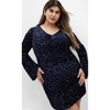 Women's Plus Size Sequin Neptune Dress - navy | CITY CHIC - 2 of 4