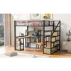 Streamdale Full Size Metal Loft bed with Staircase, Built-in Desk and Shelves, Black - 4 of 4