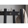 HDZNVF Coat Rack 3-Tier Storage Shelves in Black Finish - 3 of 4