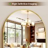 Beautyolove 71"x30" Arched Full Length Mirror Free Standing Leaning Hanging Mounted Mirrors Aluminum Frame, Gold - 2 of 4