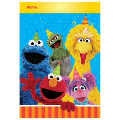 Birthday Express Sesame Street Loot Bags - 8 Pack