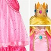 Joyfy Girls' Pink Peach Princess Dress Halloween Crown Costume for Kids Dress Up Cosplay Party Decor - 2 of 4