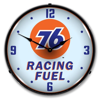 Collectable Sign & Clock | Union 76 Racing Fuel LED Wall Clock Retro/Vintage, Lighted