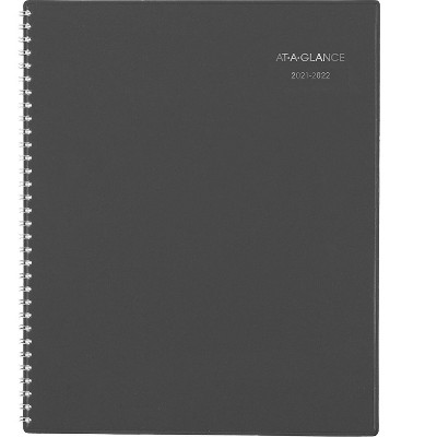 AT-A-GLANCE 2021-2022 8.5" x 11" Academic Planner DayMinder Charcoal AYC470-45-22