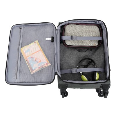 Skyline Softside Medium Checked Spinner Suitcase - Gray Heather_6