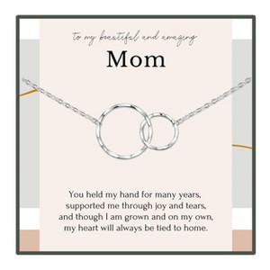 HOPE LOVE SHINE Mother of the Bride Gifts from Daughter Wedding Necklace 14K Gold Plated Sterling Silver 2 Rings 18" - 1 of 1