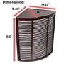 BirdRock Home Compact Corner Laundry Hamper with Lid - Black - 2 of 4