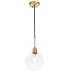 Elegant Lighting Emett 1 light Brass and Clear glass pendant - 4 of 4