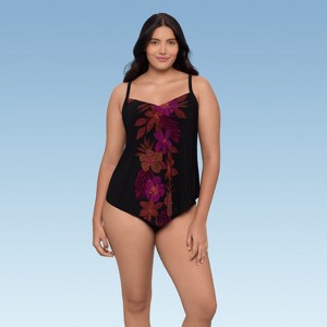 Trimshaper Women's Hank Handkerchief Tankini Swimsuit Top - 1 of 3