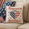 C&F Home 18" x 18" Patriotic "America the Beautiful" Embroidered Accent Throw Pillow - 3 of 3