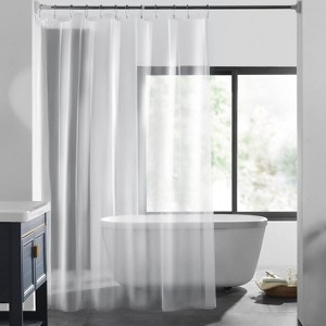 GoodGram Ultra Heavy Hotel Weight Odorless PEVA Vinyl Shower Curtain Liner With Splash Guard - Standard Size - 1 of 2