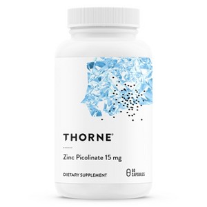 Thorne Zinc Picolinate 15mg - Highly Absorbable Zinc Supplement - Supports Wellness, Immune System, Eye, Skin, and Reproductive Health - 60 Capsules - 1 of 4