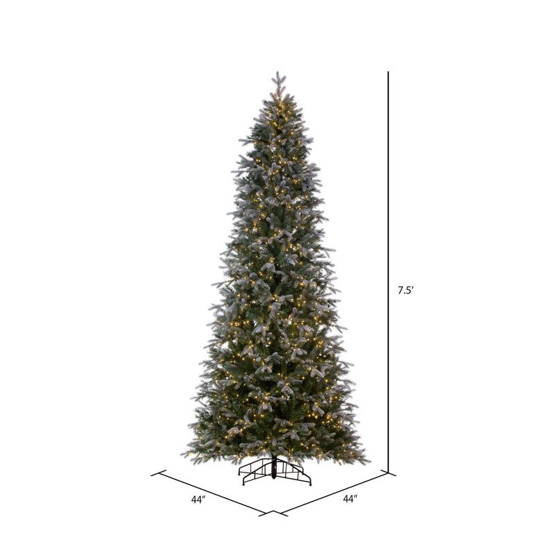 Vickerman Artificial Frosted Slim Douglas Fir Christmas Tree, 3 of 7