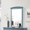 GlasFlength Decorative Wall Mirrors Modern Framed Mirror with Vibrant Accent Simple Design for Contemporary Living Room, Blue, 37"*2"*35" - 2 of 4