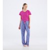 Women's Garden Flowers Polyknit Pajama Pants - 3 of 4