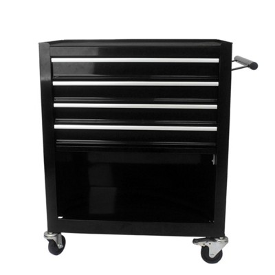 Maggift Tool Boxes and Totes Rolling Chest Storage Cabinet, Garage Organizer, Tool Multifunctional Storage Box, Black, 24.4"*13"*29.9"