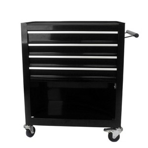 Maggift Tool Boxes and Totes Rolling Chest Storage Cabinet, Garage Organizer, Tool Multifunctional Storage Box, Black, 24.4"*13"*29.9" - 1 of 4