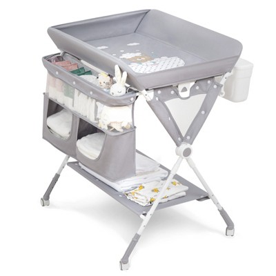 Portable Baby Changing Table Foldable Diaper Change Table With Wheels Target