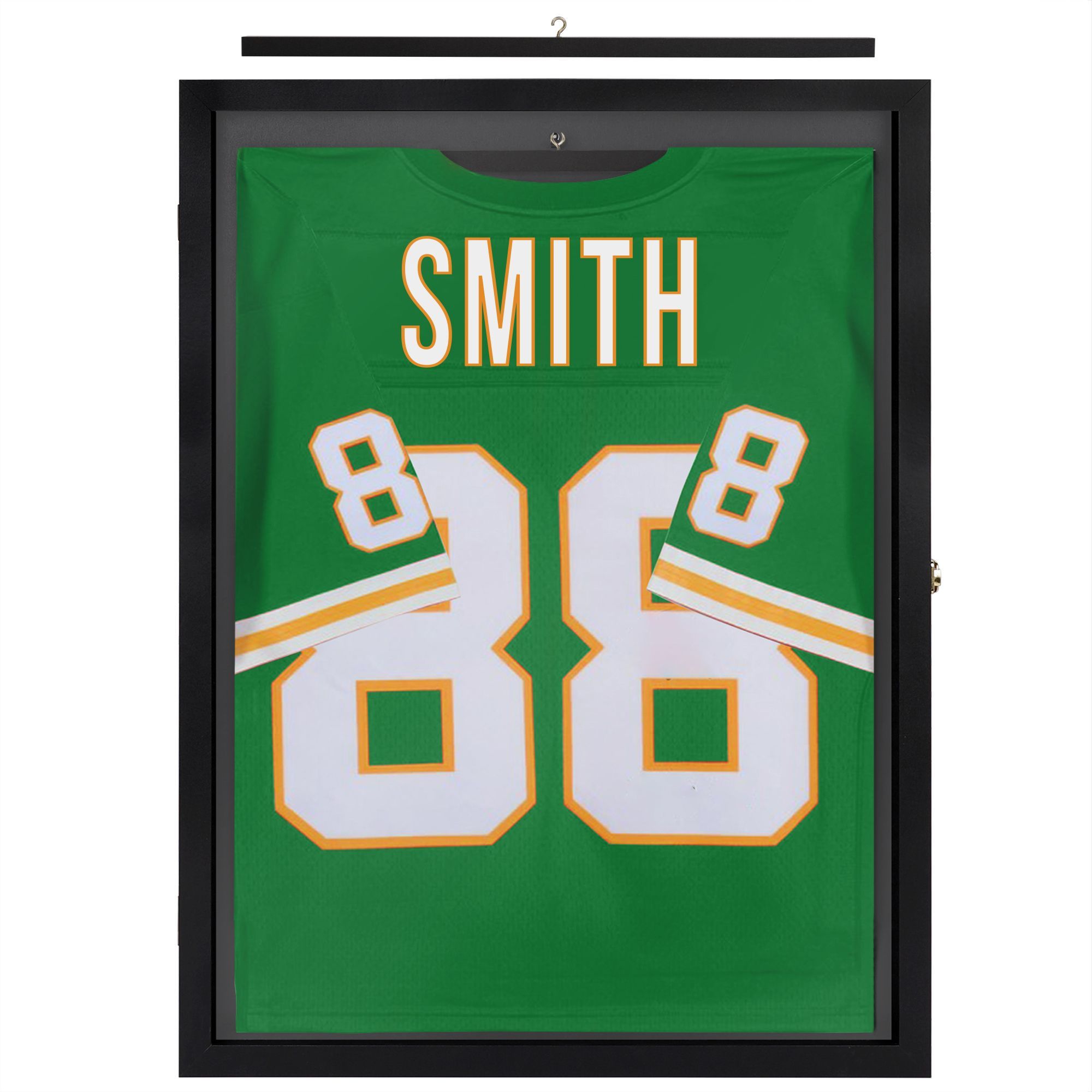 Americanflat Lockable Jersey Display Case - Baseball, Basketball, Football Shirt 21x31 Black