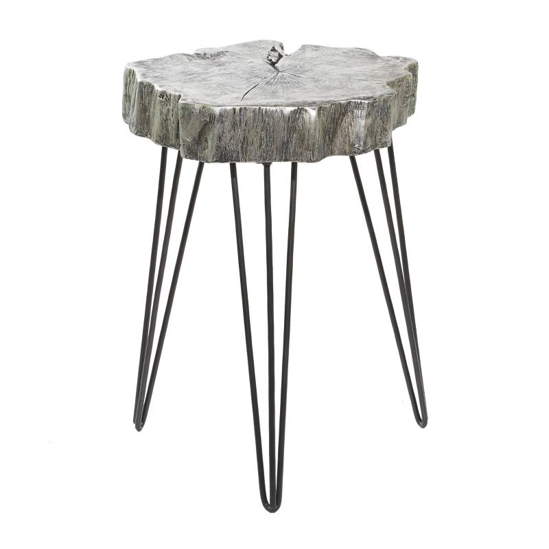 Modern Polystone and Metal Accent Table - Olivia &#38; May, 4 of 15
