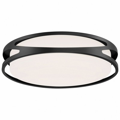 Modern Black and White LED Flush Mount Light