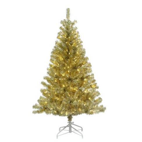 Holiday Time 15.5-Inch LED Champagne Gold Christmas Tree Topper with 100  Warm White LED Lights 