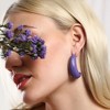 SOHI Women's Amerthyst Purple The Semi-Fold Hoop Earrings - 3 of 4