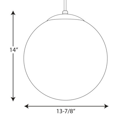 Satin White Glass Globe Pendant Light