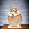 Kevins Gift Shoppe Clay Fat Cat Holding Flowers Tealight Candle Holder - image 2 of 3