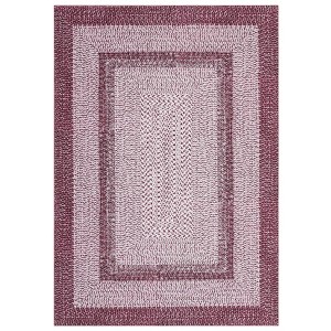 Washable Modern Braided Printed Rug Non Slip Low Pile Rug Soft Contemporary Throw Floor Cover Foldable Indoor Carpet for Living Room Bedroom Playroom - 1 of 4