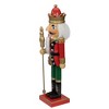 Northlight 14" Red and Gold Wooden Christmas Nutcracker King with Scepter - 4 of 4