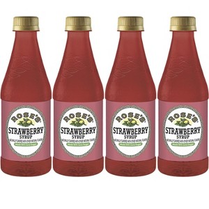 Rose’s Strawberry Syrup 4 Pack 12 OZ Bottle, | Perfect for Cocktails, Beverages, and Mixers - 1 of 4
