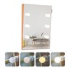 35.4"Mirror With Lights,Lighted Vanity Mirror With Storage,Wood Frame Mirror,Wall Mirror-The Pop Home - image 2 of 4